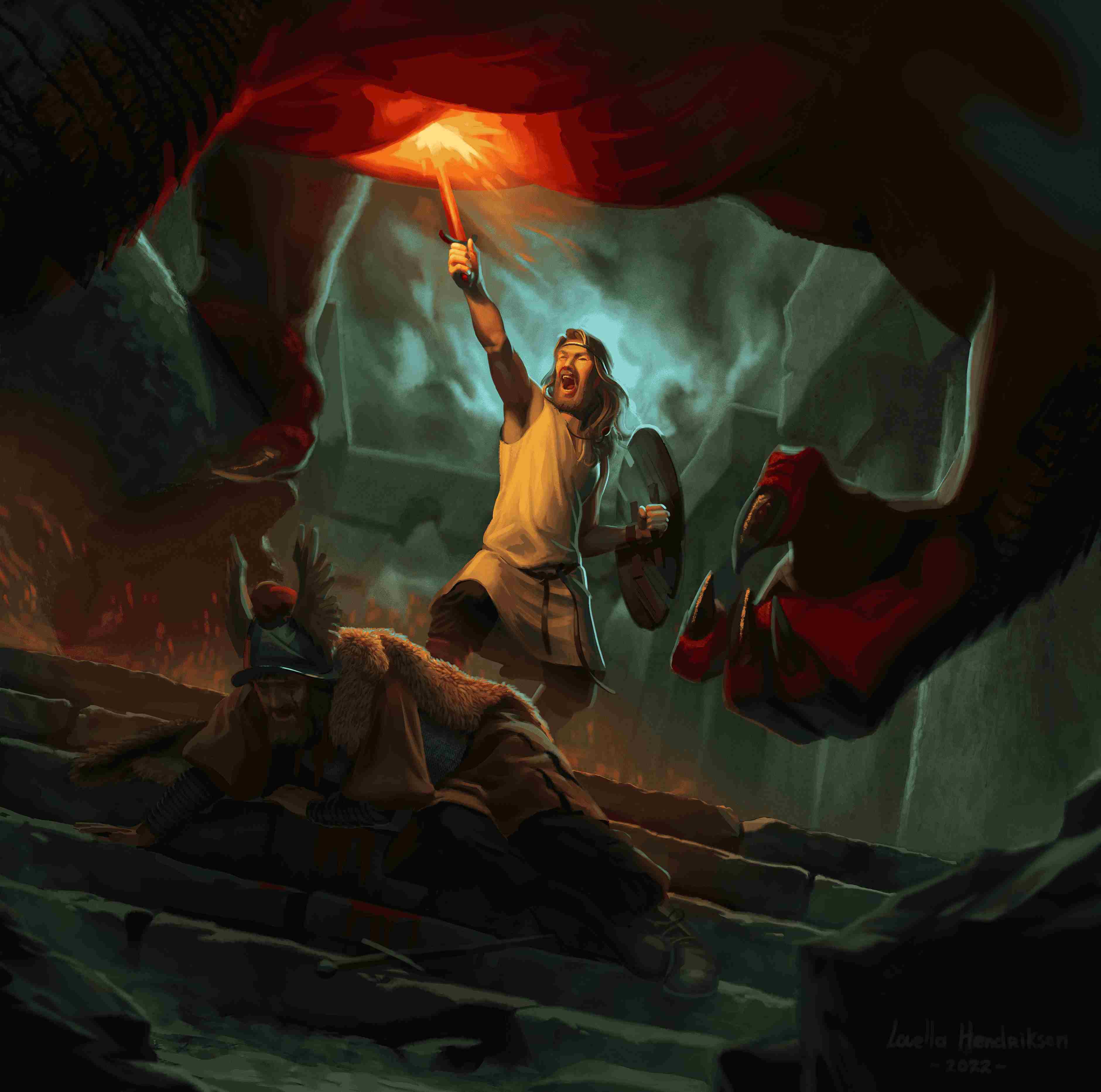 Hues of Lou - Beowulf - Illustration by Louella Hendriksen